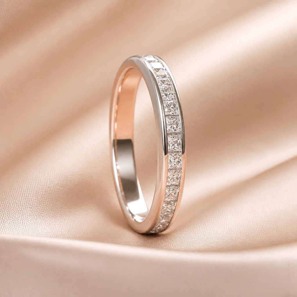 Elegante witgouden ring met zirkonia