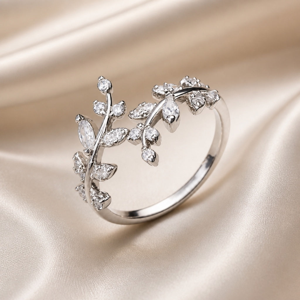 Witgouden ring met zirkonia