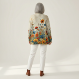 Martina | Gebreide jas met kleurrijke wilde bloemen
