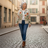 Andrea | Vest met veldbloemenpatroon
