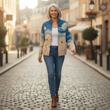 Renate | Vest met paardenbloemmotief