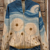 Renate | Vest met paardenbloemmotief