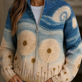 Renate | Vest met paardenbloemmotief