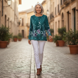 Roos | Sweatshirt met bloemendessin