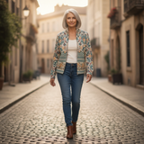 Gisela | Vest met bloemenrand