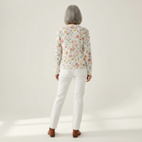 Greta | Vest met delicaat aquarel bloemenpatroon