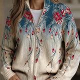 Martina | Vest met pauwenveermotief