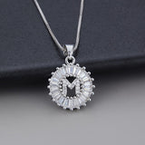 Witgouden ketting met initiaal Z en zirkonia