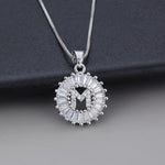 Witgouden ketting met initiaal Z en zirkonia