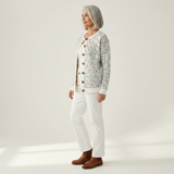 Susanne | Vest met delicaat tuinbloemenpatroon
