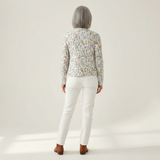 Susanne | Vest met delicaat tuinbloemenpatroon
