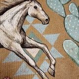 Brigitte | Gebreide jas met paarden- en cactusmotief