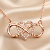 Ketting met hart- en oneindigheidshanger