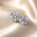 Elegante witgouden oorbellen met zirkonia