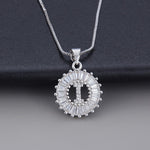 Witgouden ketting met initiaal Z en zirkonia