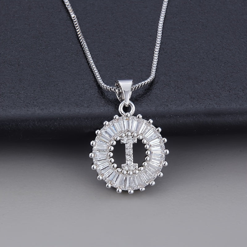 Witgouden ketting met initiaal Z en zirkonia