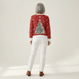 Ingrid | Gebreide cardigan met delicate bloemenranken