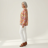 Helena | Vest met kleurrijk bloemenpatroon