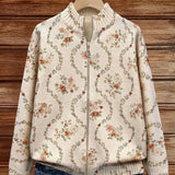 Ingrid | Gebreide cardigan met delicate bloemenranken