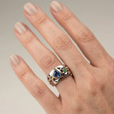 Ring met tweekleurige saffier