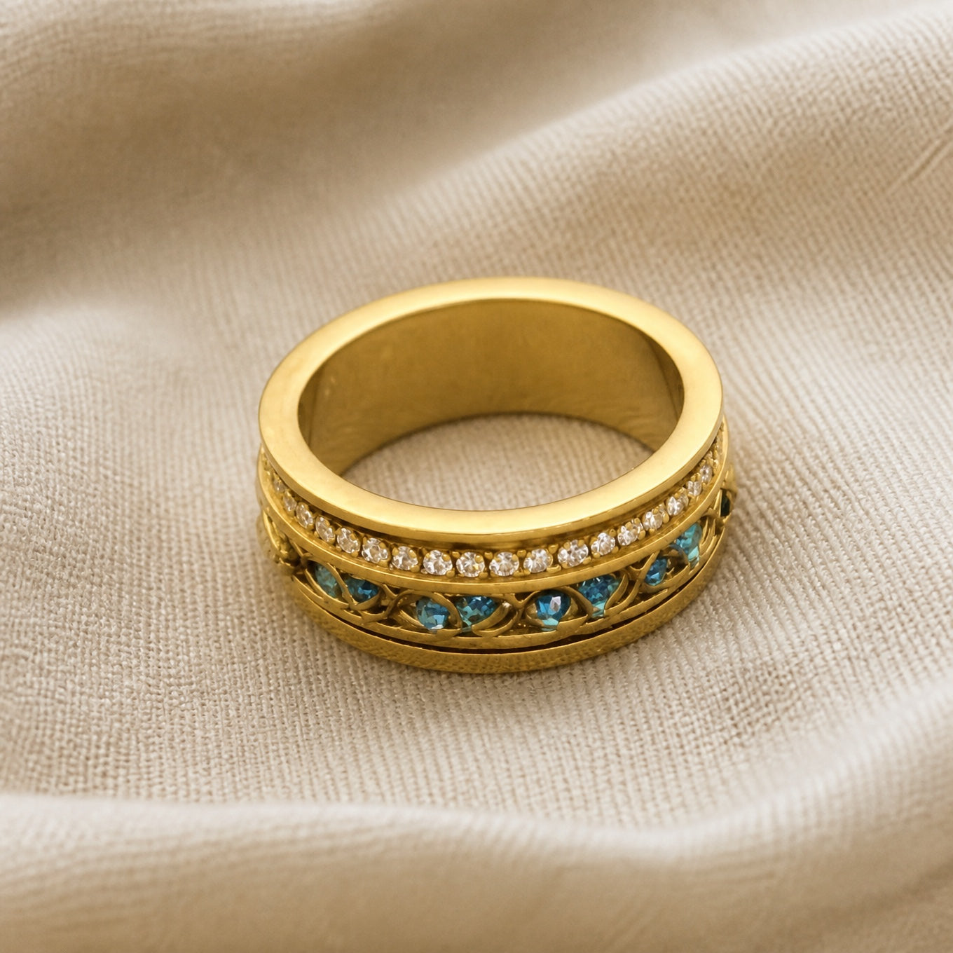 Opvallende klassieke ring met oneindigheidssymbool