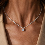 Witgouden ketting ‘Eeuwigheid’ met zirkonia
