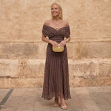 Sienna | Lichte Geometrische Jurk