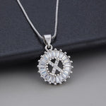 Witgouden ketting met initiaal Z en zirkonia