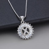 Witgouden ketting met initiaal Z en zirkonia