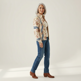 Sabine | Vest met rozenrankpatroon