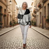 Sabine | Vest met rozenrankpatroon