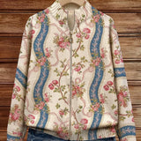 Sabine | Vest met rozenrankpatroon