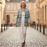 Bettina | Vest met Scandinavisch pastelpatroon