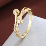 Witgouden kruisring met zirkonia