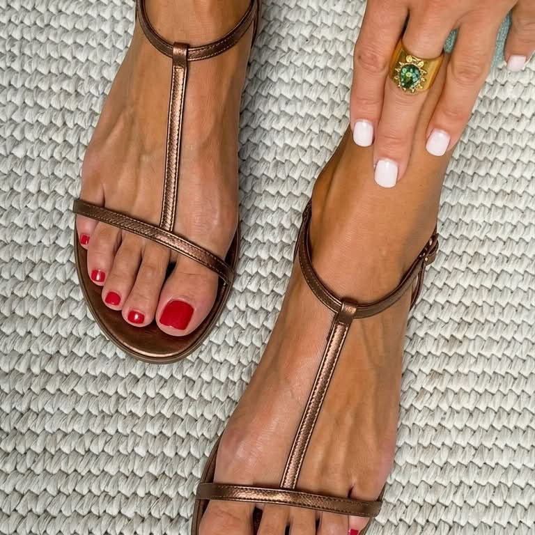 Rosalba | Gouden Lente Sandalen