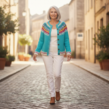 Angelika | Vest met Noors patroon