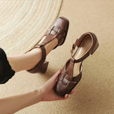 Famke | Sandalen met vierkante neus