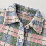 Margot | Pastel geruit vest met knopen