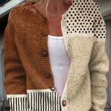 Minimalistisch vest met abstracte stippenprint en knopen