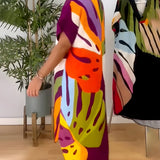 Rianna - Jurk met Abstracte Print