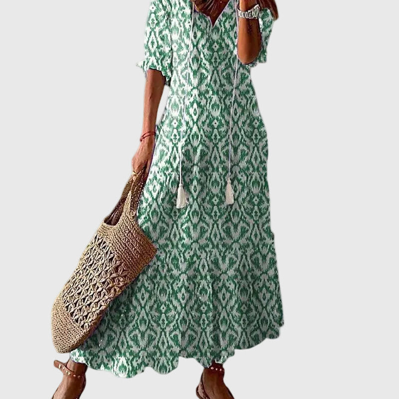 Amalia | Vintage Boho Maxi Zomerjurk