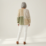Petra | Gebreide cardigan met bloemrijke tuinprint