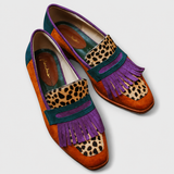 Luise | Bruine luipaardprint loafer