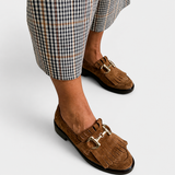 Lena | Bruine loafers met ronde neus