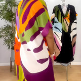 Rianna - Jurk met Abstracte Print