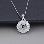 Witgouden ketting met initiaal Z en zirkonia
