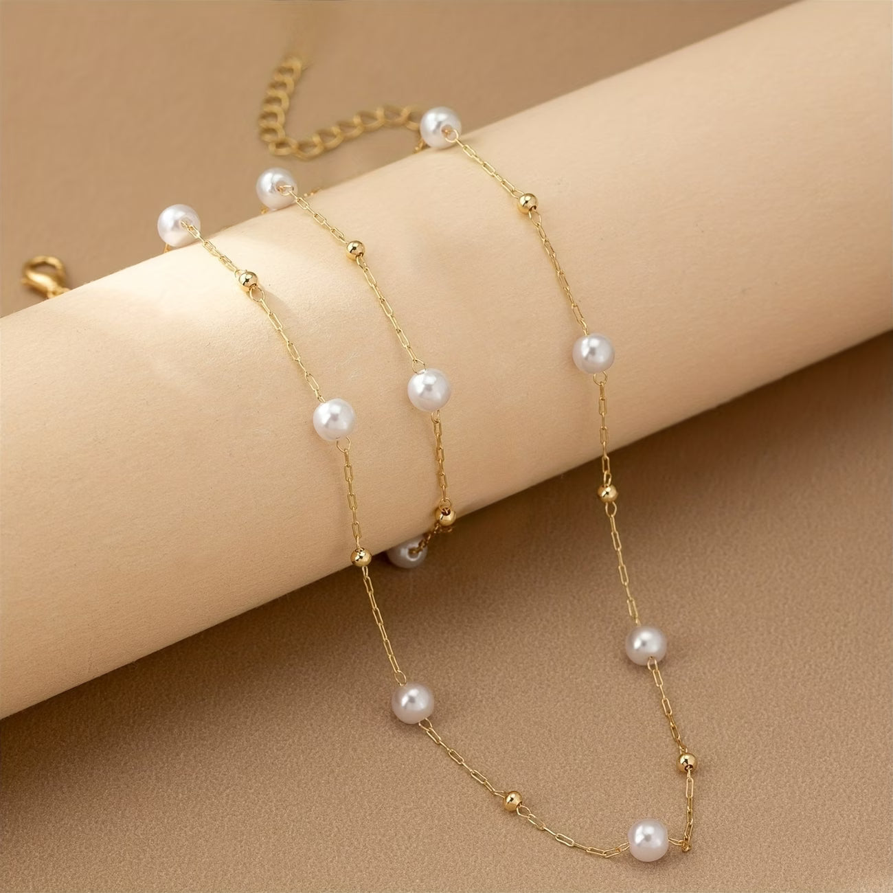 Sieradenset met een ketting van fijne parels