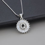 Witgouden ketting met initiaal Z en zirkonia