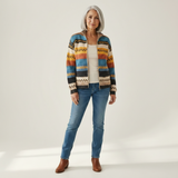 Karin | Gebreid vest met kleurrijk zigzagpatroon