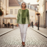 Karin | Gebreid vest met kleurrijk zigzagpatroon